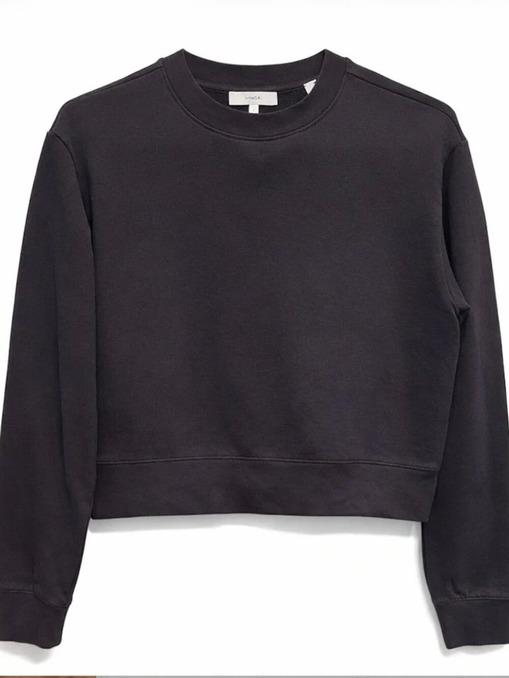 Vince Classic Crewneck Pullover Sweatshirt Women's XS Black